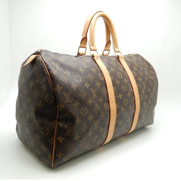 Louis Vuitton Monogram Keepall 45 Brown Boston Bag - Picture 3 of 8